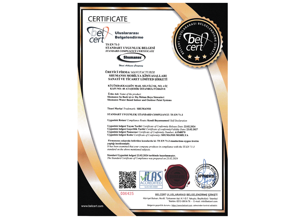 STANDART UYGUNLUK BELGESİ